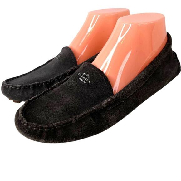 COACH Amber Suede Leather Loafer in Gray Women’s Size 8.5B Narrow - Picture 4 of 14